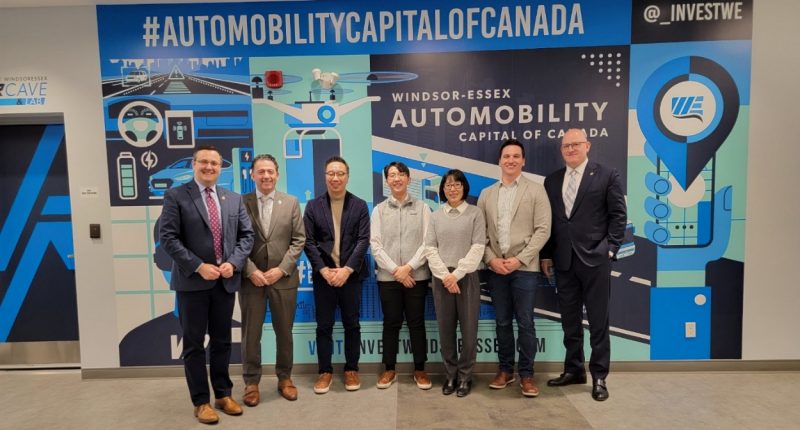 NEO Battery Materials execs with City of Windsor leadership