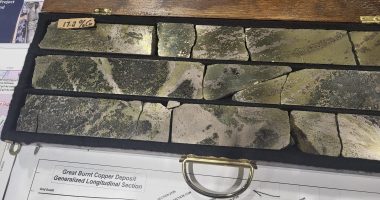 Core from Benton Resources' Great Burnt copper project at PDAC 2025