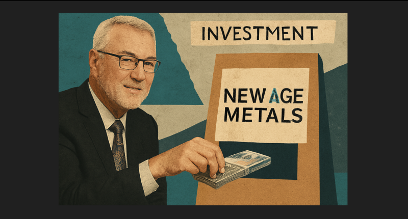 Representation of Eric Sprott investing in New Age Metals. (Source: Microsoft Copilot. Generated by AI)